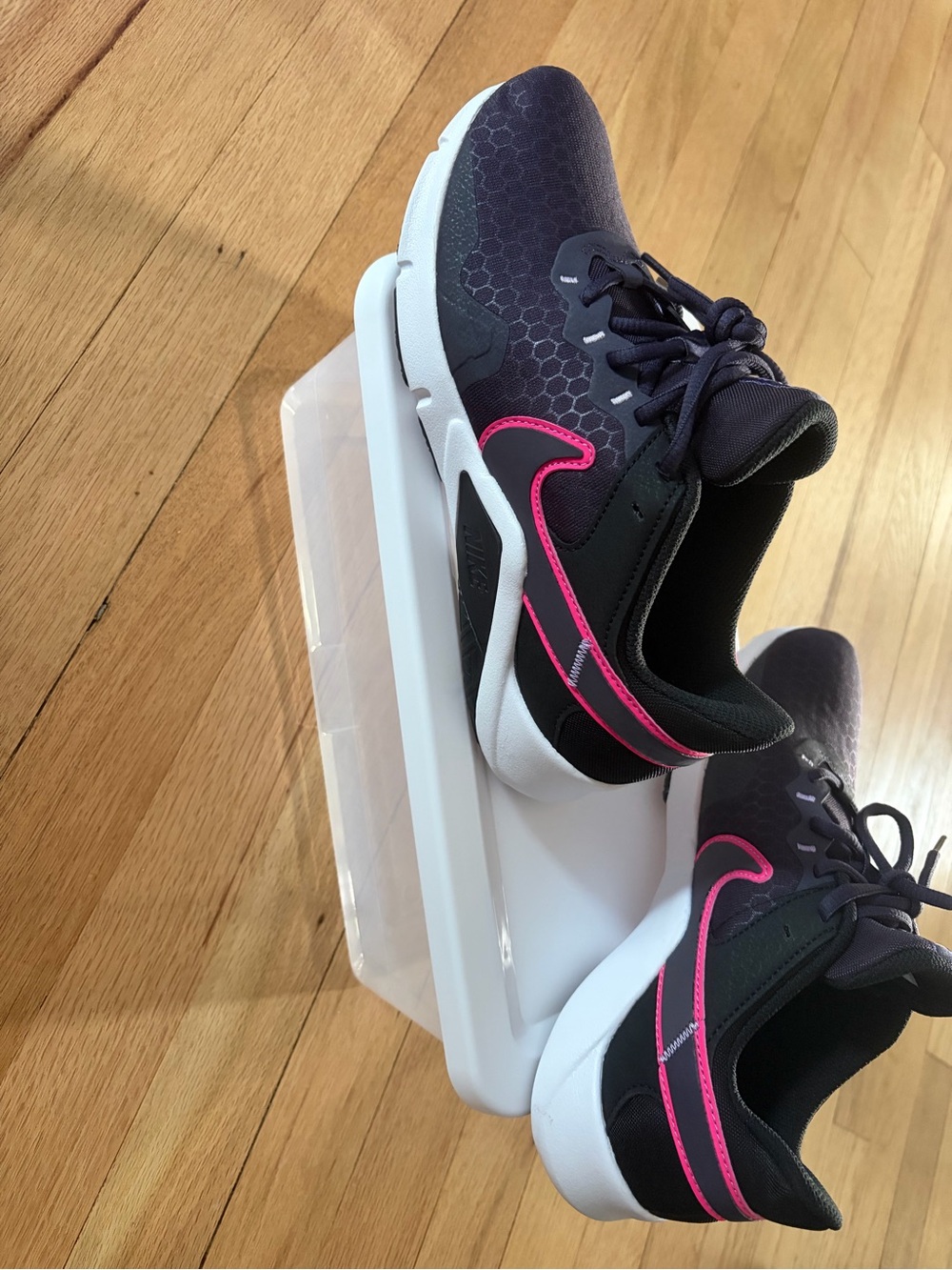 Nike Women’s Purple Athletic Shoes with Pink Swoosh